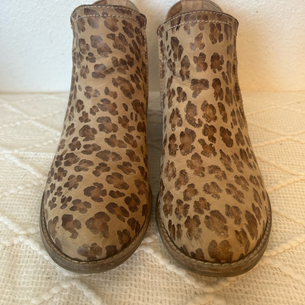 Leopard Print Ankle Boots